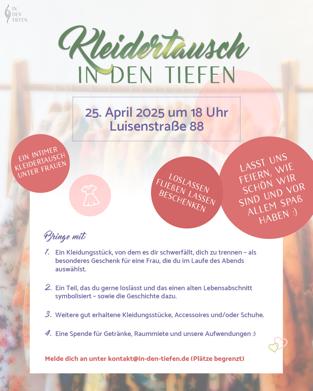 Kleidertausch IN DEN TIEFEN